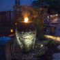 Fire Fountain Add-On Kit on Stacked Slate Urn