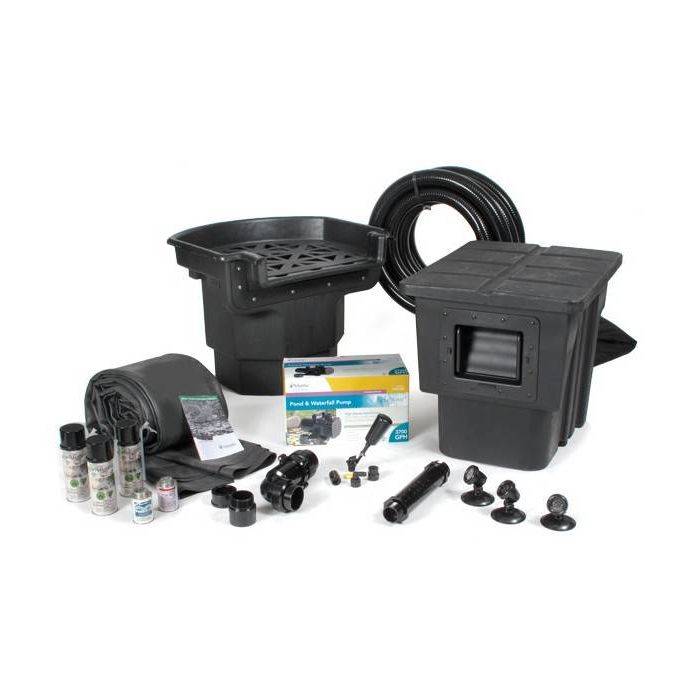 Atlantic Water Gardens 11' x 11' Professional Pond Kit, Small, with TW3700 Pump